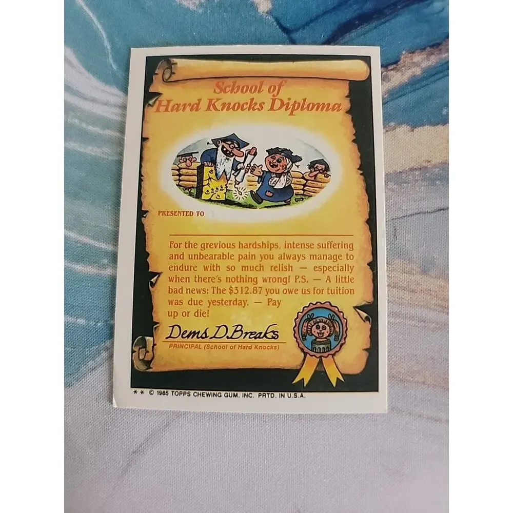 1985 Topps Garbage Pail Kids GPK Schizo Fran #49b Series 2 OS2